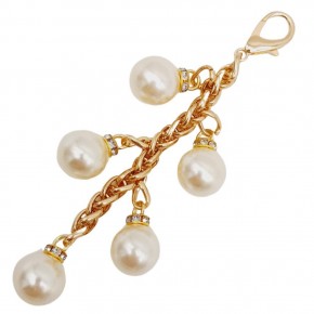 Çanta Aksesuar Light Gold Renk 16 mm İncili Süs