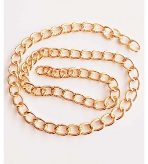 Çanta Aksesuar Light Gold Renk 16X22 Mm Çanta Zinciri (1 Metre)