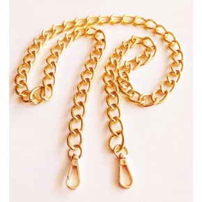 Çanta Aksesuar Light Gold Renk 16X22 Mm Çanta Zinciri Kancalı (120 Cm)