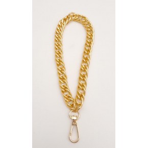 Çanta Aksesuar Light Gold Renk Çift Halkalı Model Zincirli Elcik