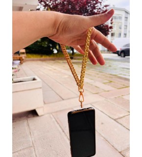 Çanta Aksesuar Light Gold Renk Çift Halkalı Telefon Bilek Askısı, Telefon Zinciri, Telefon Askısı, Tüm Telefon Kılıfları İçin Uygundur