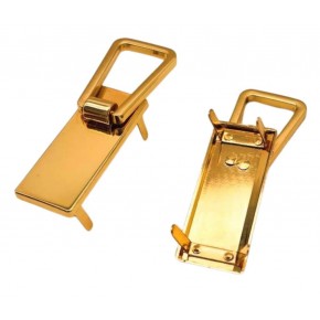 Çanta Aksesuar Light Gold Renk Dikdörtgen Model  Kulpluk 2 Adet