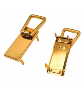 Çanta Aksesuar Light Gold Renk Dikdörtgen Model  Kulpluk 2 Adet