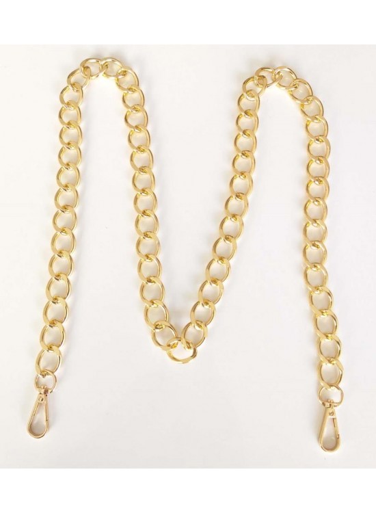 Çanta Aksesuar Light Gold Renk Geniş Çanta Zinciri, Kancalı