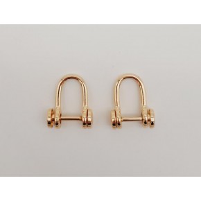 Çanta Aksesuar Light Gold Renk Vidalı Kulpluk 2 Adet