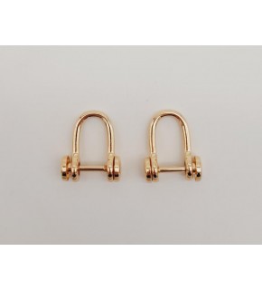 Çanta Aksesuar Light Gold Renk Vidalı Kulpluk 2 Adet