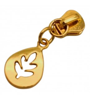 Çanta Aksesuar Light Gold Renk Yaprak Model Fermuar Başı