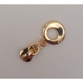 Çanta Aksesuar Light Gold Renk Yuvarlak Tutmalı Fermuar Başı