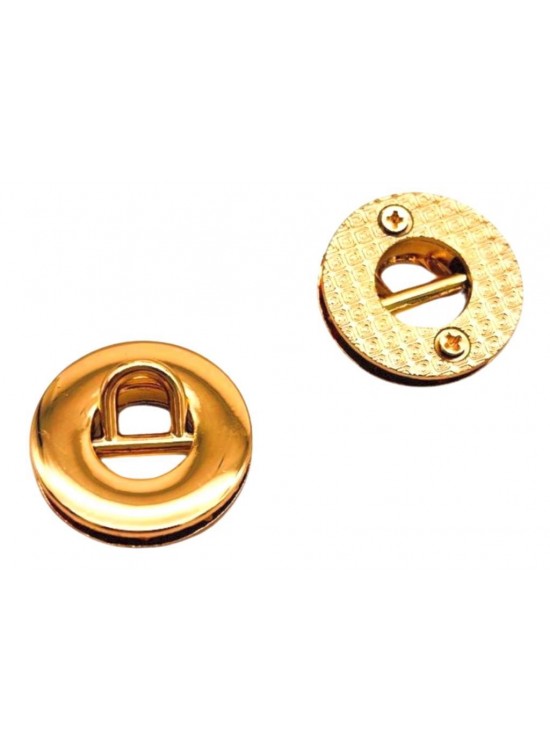 Çanta Aksesuar Light Gold Renk Yuvarlak Vidalı Kuş Gözü 2 Adet (Mini D Halkalı) (İç ölçüsü 1 cm, Dış Ölçüsü 2.5 cm )