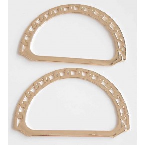 Çanta Aksesuar Light Gold Renk, Zincir Görünümlü Metal Çanta Sapı