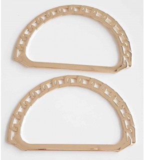 Çanta Aksesuar Light Gold Renk, Zincir Görünümlü Metal Çanta Sapı