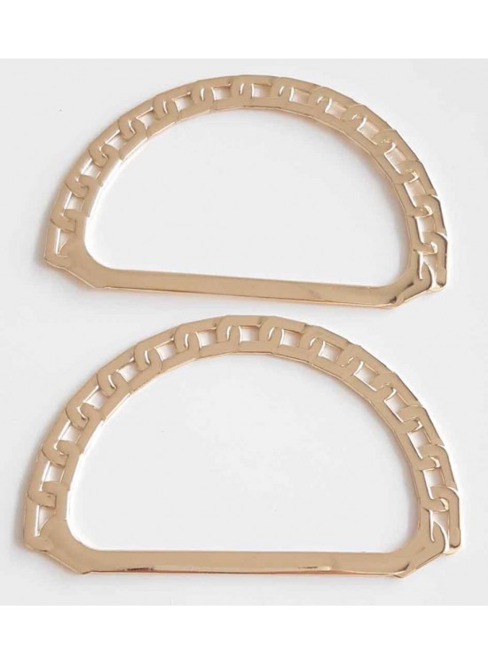 Çanta Aksesuar Light Gold Renk, Zincir Görünümlü Metal Çanta Sapı