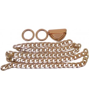 Çanta Aksesuar Light Gold Renk Zincir Set