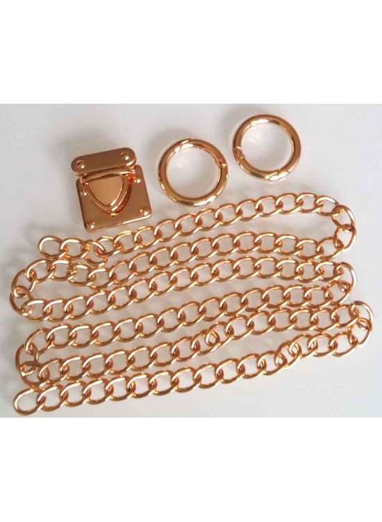 Çanta Aksesuar Light Gold Renk Zincir Set