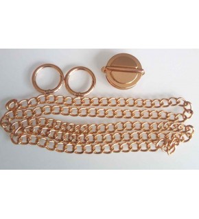 Çanta Aksesuar Light Gold Renk Zincir Set