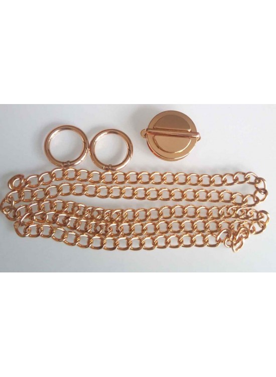 Çanta Aksesuar Light Gold Renk Zincir Set