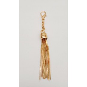 Çanta Aksesuar Light Gold Renk Zincir Uç Kancalı Püskül Süs
