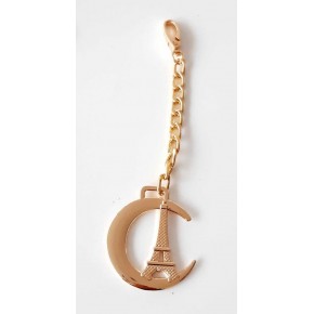 Çanta Aksesuar Light Gold Sarkaç Süs Eyfel Kule Desen