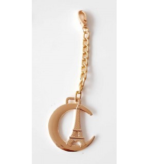 Çanta Aksesuar Light Gold Sarkaç Süs Eyfel Kule Desen