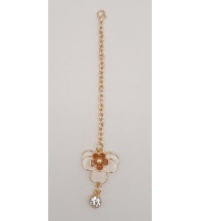 Çanta Aksesuar Light Gold Taba Renk Çiçekli Sarkaç Süs
