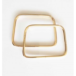 Çanta Aksesuar Light Gold Yeni Kare Metal Çanta Sapı 7X11 Cm