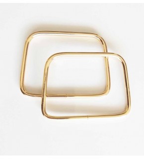 Çanta Aksesuar Light Gold Yeni Kare Metal Çanta Sapı 7X11 Cm