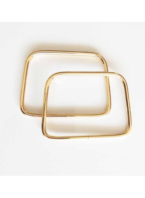 Çanta Aksesuar Light Gold Yeni Kare Metal Çanta Sapı 7X11 Cm