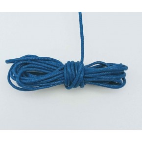 Çanta Aksesuar Mavi Renk Mumlu Koton İp 5 Metre