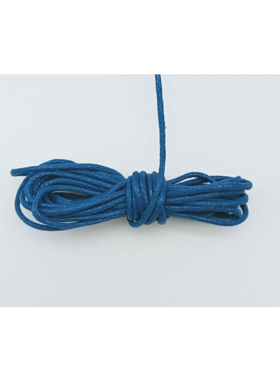 Çanta Aksesuar Mavi Renk Mumlu Koton İp 5 Metre