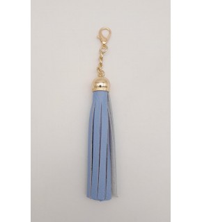 Çanta Aksesuar Mavi Suni Deri Kovanlı Püskül Light Gold Metalli