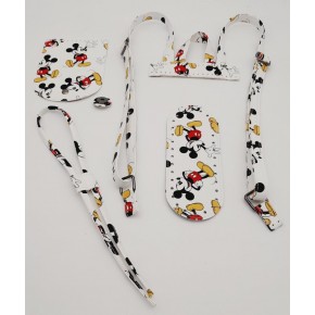 Çanta Aksesuar Miki Mouse Desenli Sırt Çanta Seti Füme Metalli