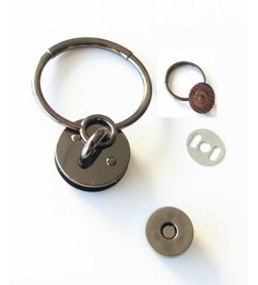 Çanta Aksesuar Mıknatıslı Ve Tutmalı Kilit Füme