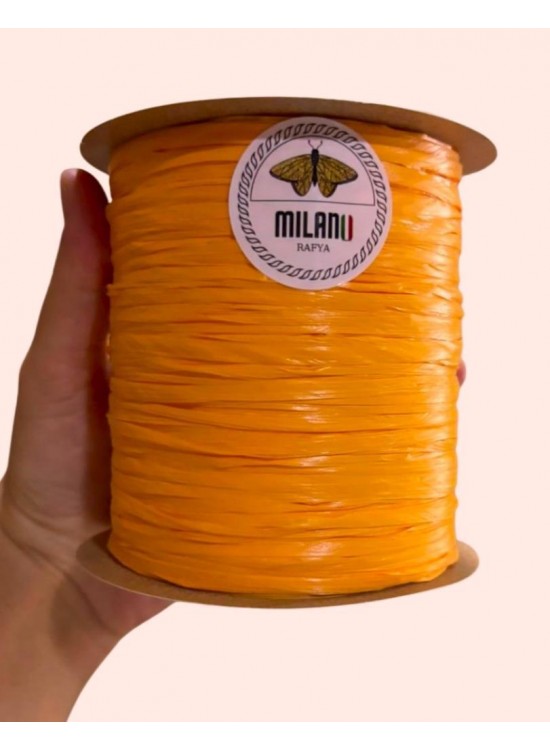 Çanta Aksesuar Milano Rafya Amber Turuncusu  Renk 100 gr (no:43)