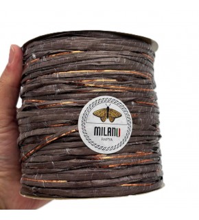 Çanta Aksesuar Milano Rafya S25 Koyu Kahve Simli 100 gr