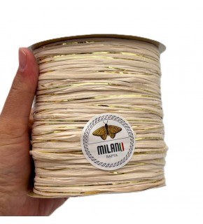 Çanta Aksesuar Milano Rafya S34 Krem Gold Simli 100 gr