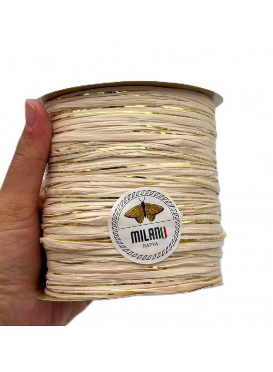 Çanta Aksesuar Milano Rafya S34 Krem Gold Simli 100 gr