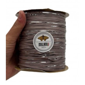 Çanta Aksesuar Milano Rafya S38 Vizon Gümüş Simli 100 gr