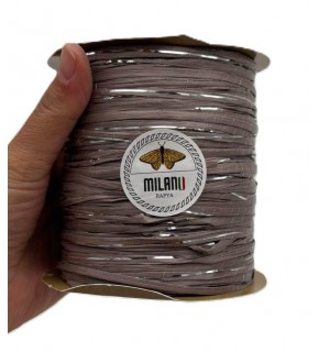 Çanta Aksesuar Milano Rafya S38 Vizon Gümüş Simli 100 gr