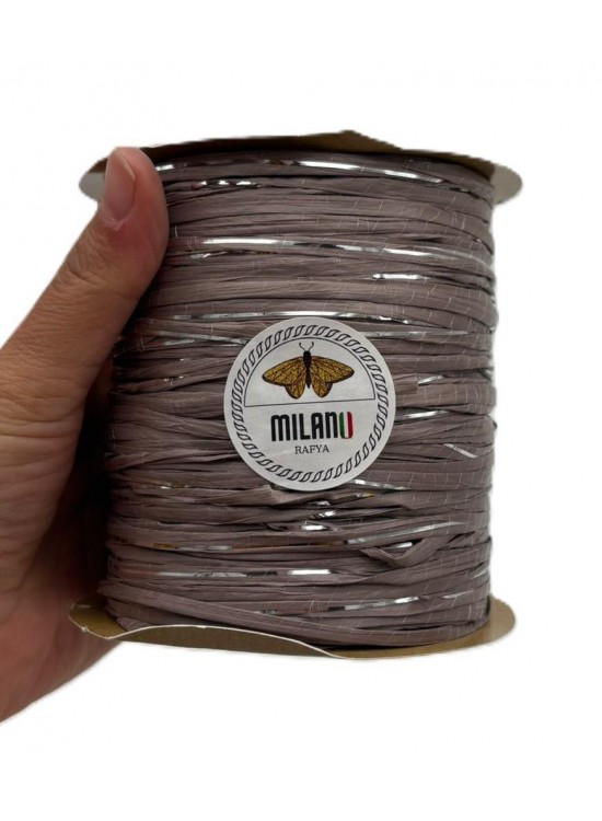 Çanta Aksesuar Milano Rafya S38 Vizon Gümüş Simli 100 gr