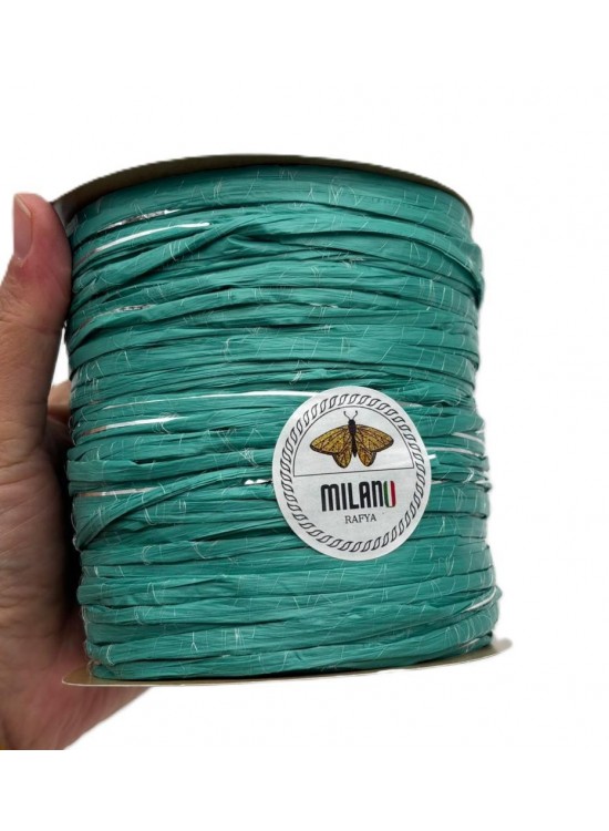 Çanta Aksesuar Milano Rafya S39 Yeşil Gümüş Simli 100 gr