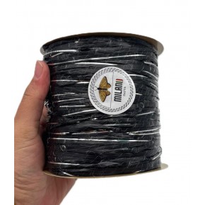 Çanta Aksesuar Milano Rafya S42 Siyah Gümüş Simli 100 gr