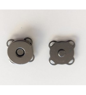 Çanta Aksesuar Mini Dikilebilir Mıknatıslı Çıtçıt Füme