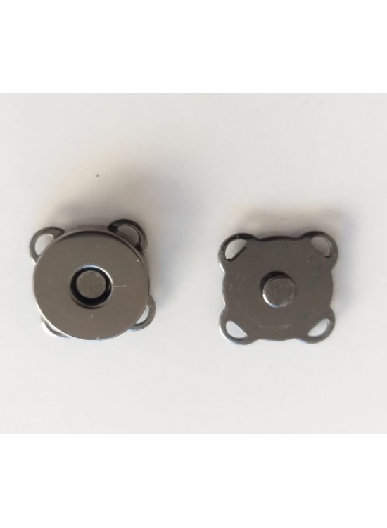 Çanta Aksesuar Mini Dikilebilir Mıknatıslı Çıtçıt Füme