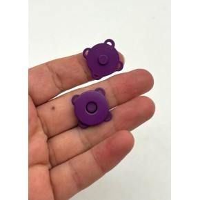 Çanta Aksesuar Mor Dikilebilir Mıknatıslı Çıtçıt