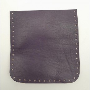 Çanta Aksesuar Mor Gerçek Deri 12x12 cm Cep