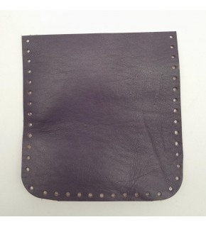Çanta Aksesuar Mor Gerçek Deri 12x12 cm Cep