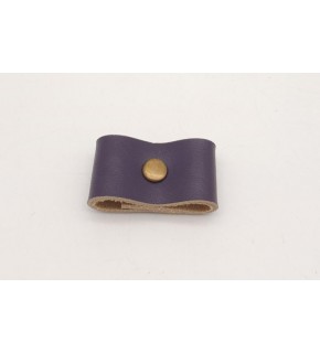 Çanta Aksesuar Mor Gerçek Deri Büzgülük Antik Metalli