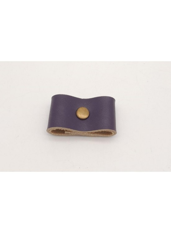 Çanta Aksesuar Mor Gerçek Deri Büzgülük Antik Metalli