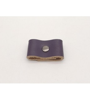 Çanta Aksesuar Mor Gerçek Deri Büzgülük Füme Metalli