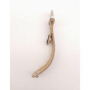 Çanta Aksesuar Mor Gerçek Deri Çıtçıtlı Sapucu Böce Gümüş Metalli 1 Adet